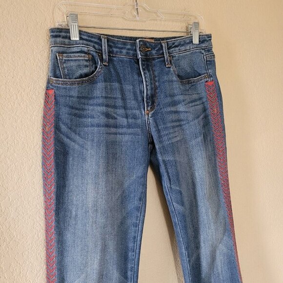 DRIFTWOOD Kelly Bootcut Arrow Jean Size 28 Embroidery Western Cowgirl Bohemian - Picture 9 of 11
